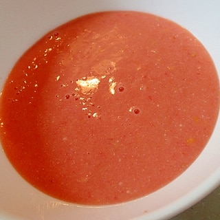簡単　トマトと豆腐とコーンの冷製スープ♪